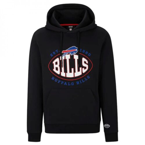 6862ae0d94032_1 Men's Buffalo Bills Black BOSS X Touchback Pullover Hoodie