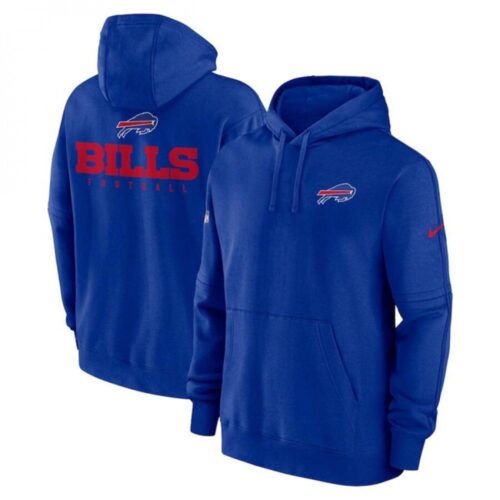 6862ae31bf269_1 Men's Buffalo Bills Blue Sideline Club Fleece Pullover Hoodie