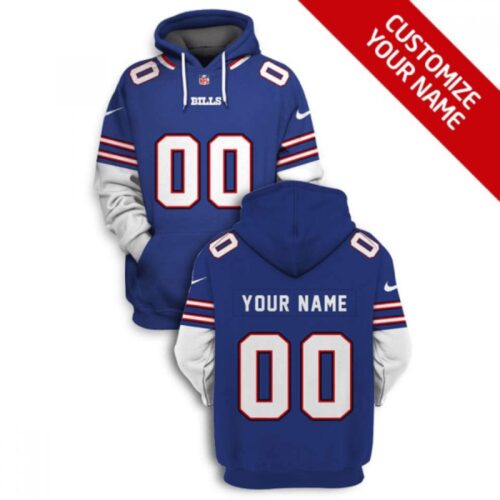 6862ae3f45c56_1 Men's Buffalo Bills Active Player Custom 2021 Blue Pullover Hoodie