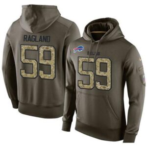 6862ae922278a_1 NFL Men's Buffalo Bills #59 Reggie Ragland Stitched Green Olive Salute To Service KO Performance Hoodie