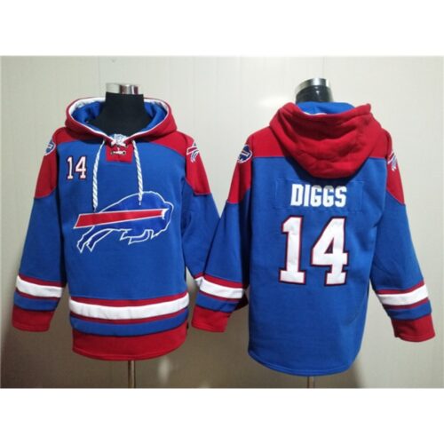 6862aed3d2727_1 Men's Buffalo Bills #14 Stefon Diggs Red/Blue Ageless Must-Have Lace-Up Pullover Hoodie