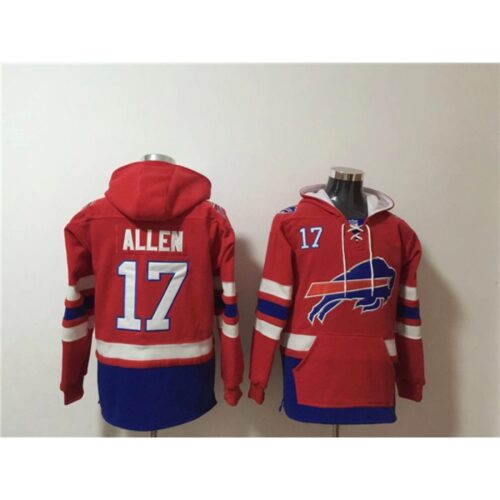 6862aeded9574_1 Men's Buffalo Bills #17 Josh Allen Red/Royal Ageless Must-Have Lace-Up Pullover Hoodie