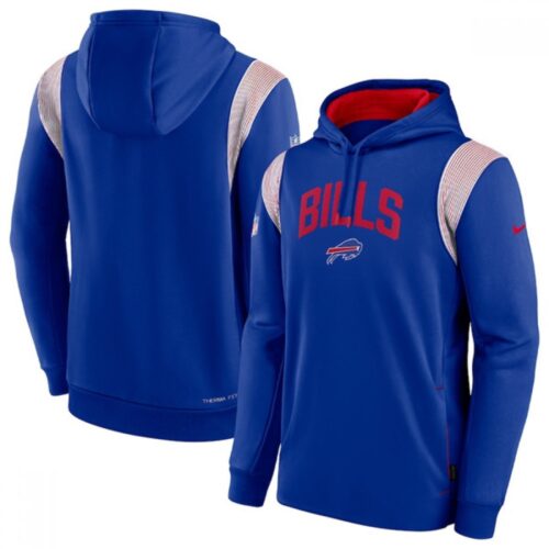 6862af425a95e_1 Men's Buffalo Bills Royal Sideline Stack Performance Pullover Hoodie 002
