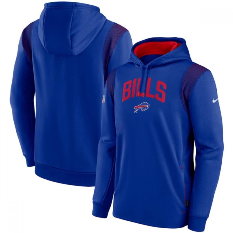 6862af458d5a4_1 Men's Buffalo Bills Royal Sideline Stack Performance Pullover Hoodie 001