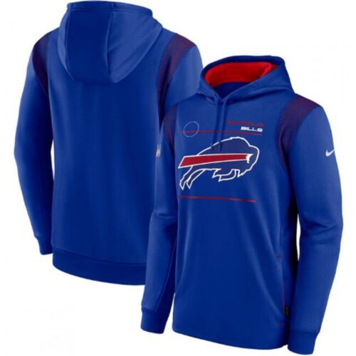 6862af58e2ad0_1 Men's Buffalo Bills 2021 Royal Sideline Logo Performance Pullover Hoodie