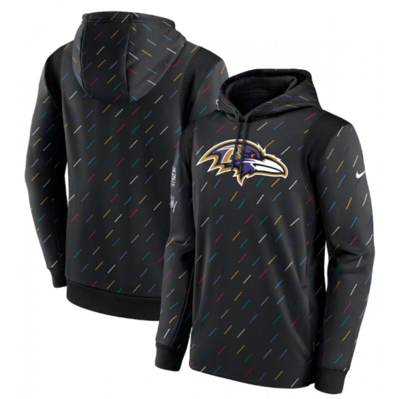 6862afaa8c5bf_1 Men's Baltimore Ravens 2021 Charcoal Crucial Catch Therma Pullover Hoodie
