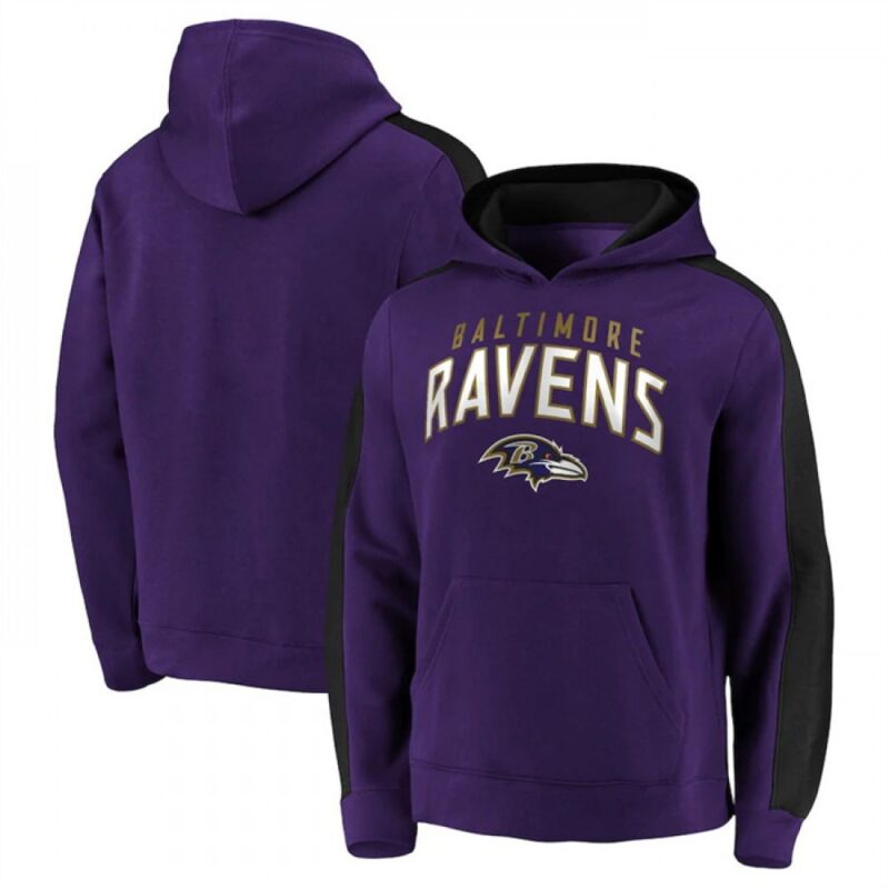 6862b02973990_1 Men's Baltimore Ravens Purple Game Time Arch Pullover Hoodie
