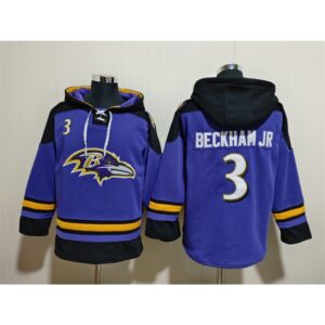 6862b081d5da6_1 Men's Baltimore Ravens #3 Odell Beckham Jr. Ageless Must-Have Lace-Up Pullover Hoodie