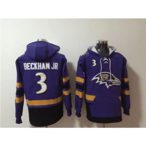 6862b0859b106_1 Men's Baltimore Ravens #3 Odell Beckham Jr. Ageless Must-Have Lace-Up Pullover Hoodie
