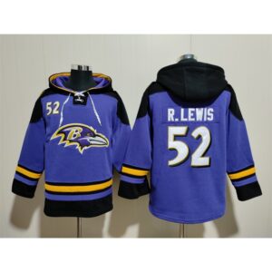 6862b0899db49_1 Men's Baltimore Ravens #52 Ray Lewis Ageless Must-Have Lace-Up Pullover Hoodie