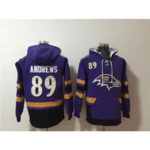 6862b098356ee_1 Men's Baltimore Ravens #89 Mark Andrews Ageless Must-Have Lace-Up Pullover Hoodie