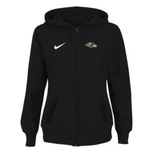6862b0a60b342_1 Women's Baltimore Ravens Stadium Rally Full Zip Hoodie Black
