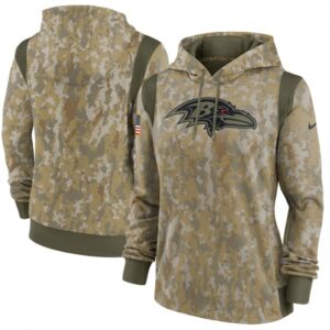 6862b0b5b1247_1 Women's Baltimore Ravens 2021 Camo Salute To Service Therma Performance Pullover Hoodie(Run Small)