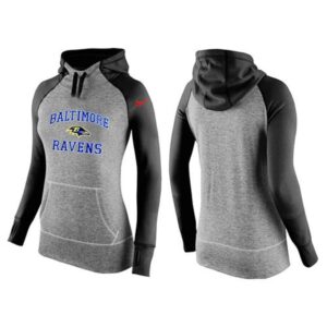 6862b0bfebf39_1 Women's Baltimore Ravens Performance Hoodie Grey & Black_1