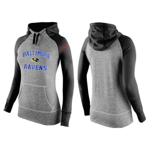 6862b0bfebf39_1 Women's Baltimore Ravens Performance Hoodie Grey & Black_1