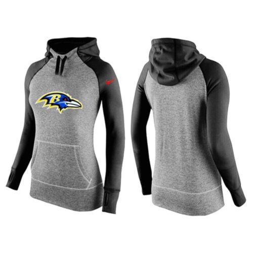 6862b0c34d1e0_1 Women's Baltimore Ravens Performance Hoodie Grey & Black_2