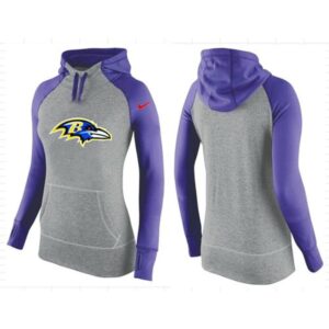 6862b0c9bd5b2_1 Women's Baltimore Ravens Performance Hoodie Grey & Purple_2
