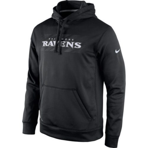 6862b0fe345f8_1 Baltimore Ravens KO Speed Wordmark Performance Hoodie Black