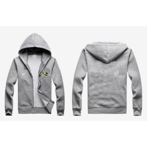 6862b1154dcd0_1 Baltimore Ravens Authentic Logo Hoodie Grey
