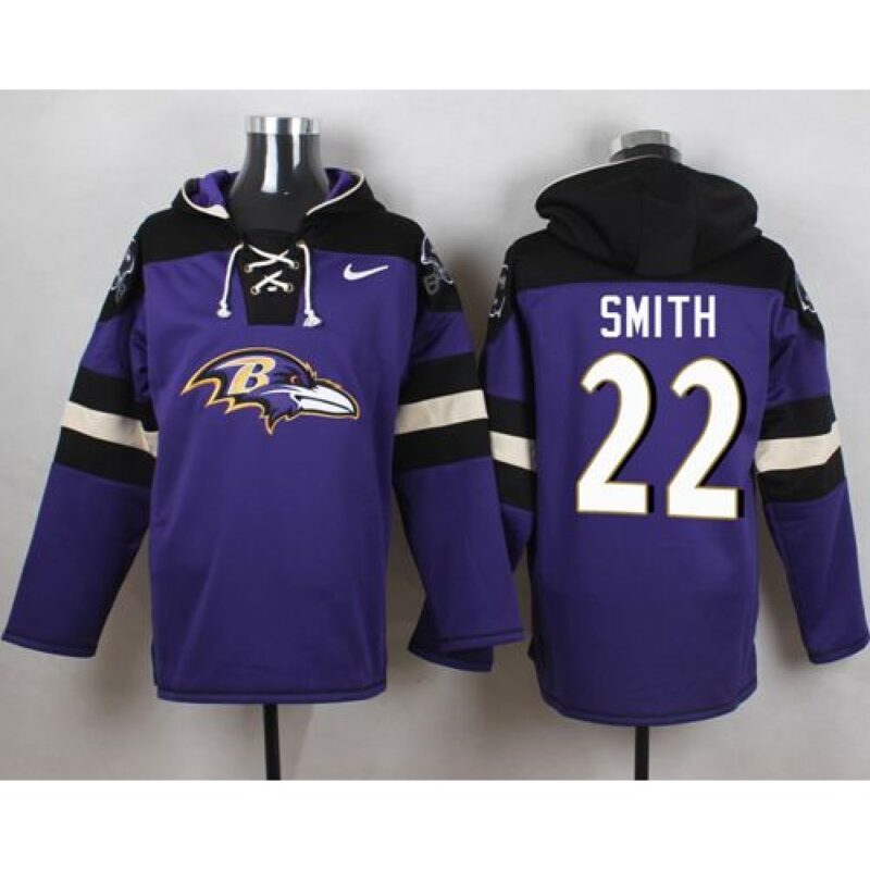 6862b126d1b91_1 Ravens #22 Jimmy Smith Purple Player Pullover NFL Hoodie