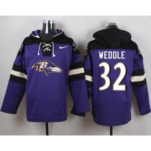 6862b131c306f_1 Ravens #32 Eric Weddle Purple Player Pullover NFL Hoodie