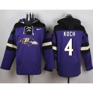 6862b1355d6cc_1 Ravens #4 Sam Koch Purple Player Pullover NFL Hoodie