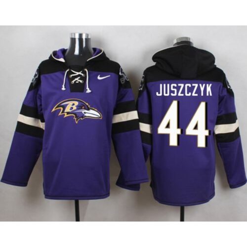 6862b1390efc7_1 Ravens #44 Kyle Juszczyk Purple Player Pullover NFL Hoodie