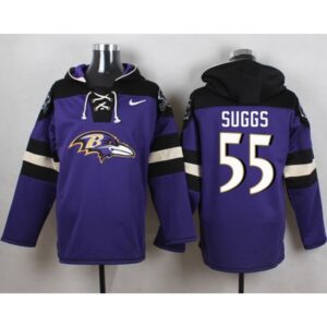6862b1525bc86_1 Ravens #55 Terrell Suggs Purple Player Pullover NFL Hoodie