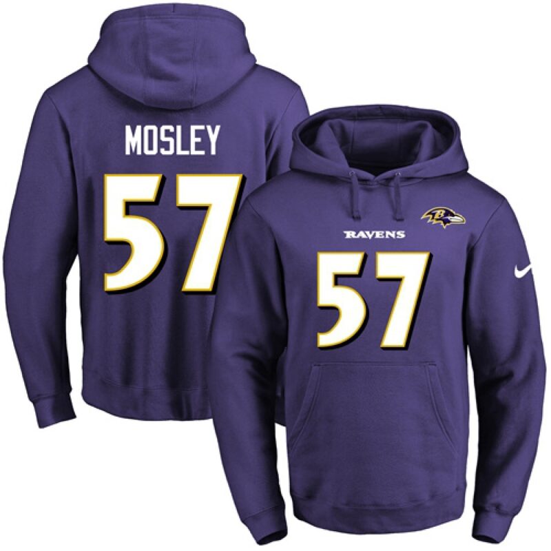 6862b156c9d3e_1 Ravens #57 C.J. Mosley Purple Name & Number Pullover NFL Hoodie