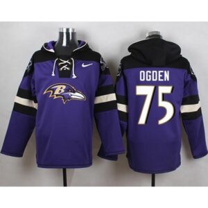 6862b16a443e0_1 Ravens #75 Jonathan Ogden Purple Player Pullover NFL Hoodie