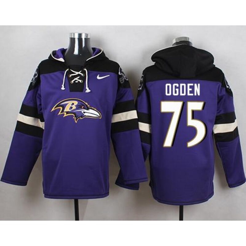 6862b16a443e0_1 Ravens #75 Jonathan Ogden Purple Player Pullover NFL Hoodie