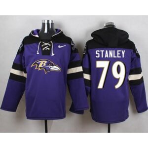 6862b16dc0780_1 Ravens #79 Ronnie Stanley Purple Player Pullover NFL Hoodie