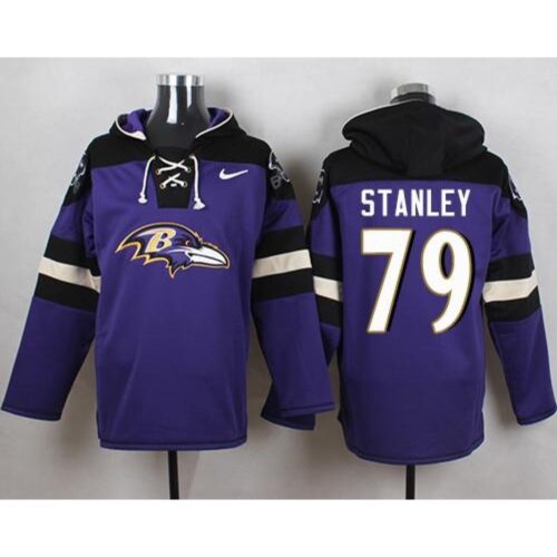 6862b16dc0780_1 Ravens #79 Ronnie Stanley Purple Player Pullover NFL Hoodie
