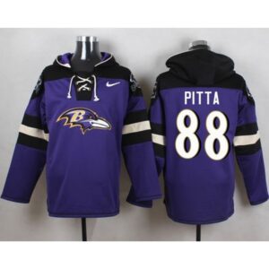 6862b178ed5dc_1 Ravens #88 Dennis Pitta Purple Player Pullover NFL Hoodie
