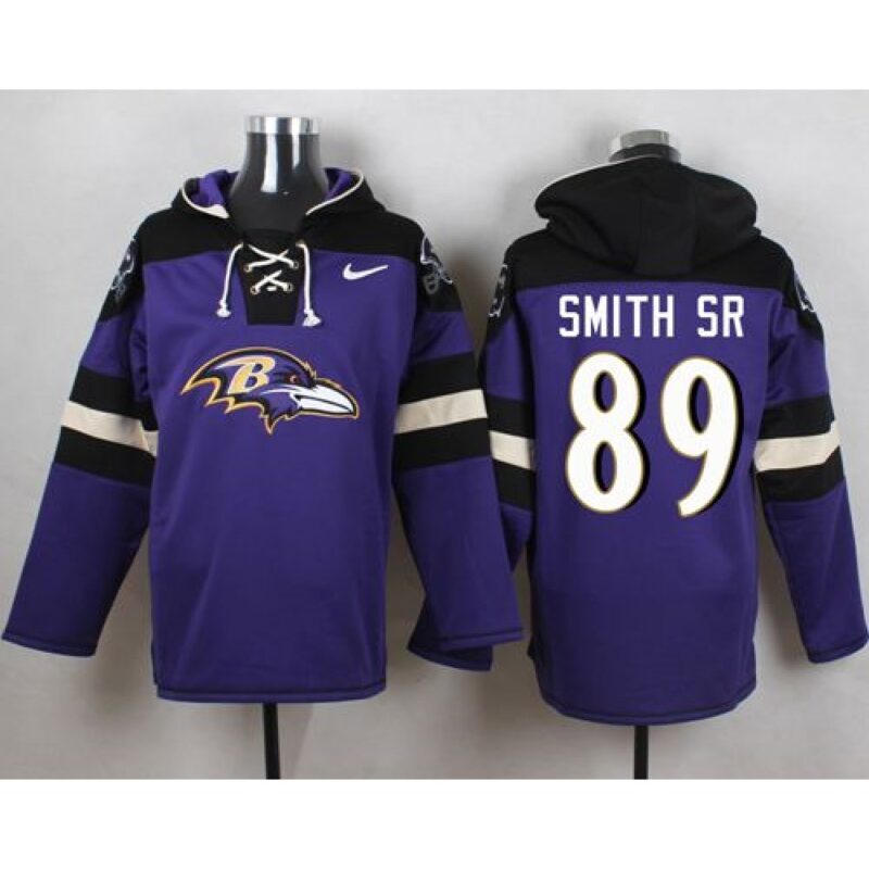6862b1803dc02_1 Ravens #89 Steve Smith Sr Purple Player Pullover NFL Hoodie
