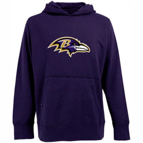 6862b18b7d587_1 Antigua Baltimore Ravens Signature Pullover Hoodie Purple