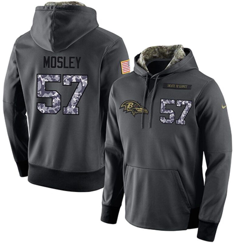 6862b1c33080d_1 NFL Men's Baltimore Ravens #57 C.J. Mosley Stitched Black Anthracite Salute to Service Player Performance Hoodie