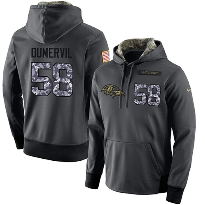 6862b1c708612_1 NFL Men's Baltimore Ravens #58 Elvis Dumervil Stitched Black Anthracite Salute to Service Player Performance Hoodie