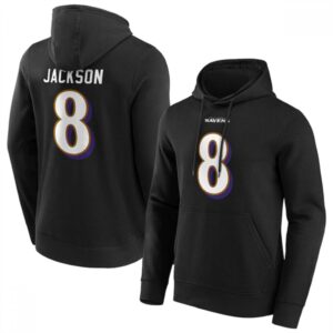 6862b1dfd6a2d_1 Men's Baltimore Ravens #8 Lamar Jackson Black Hoodie