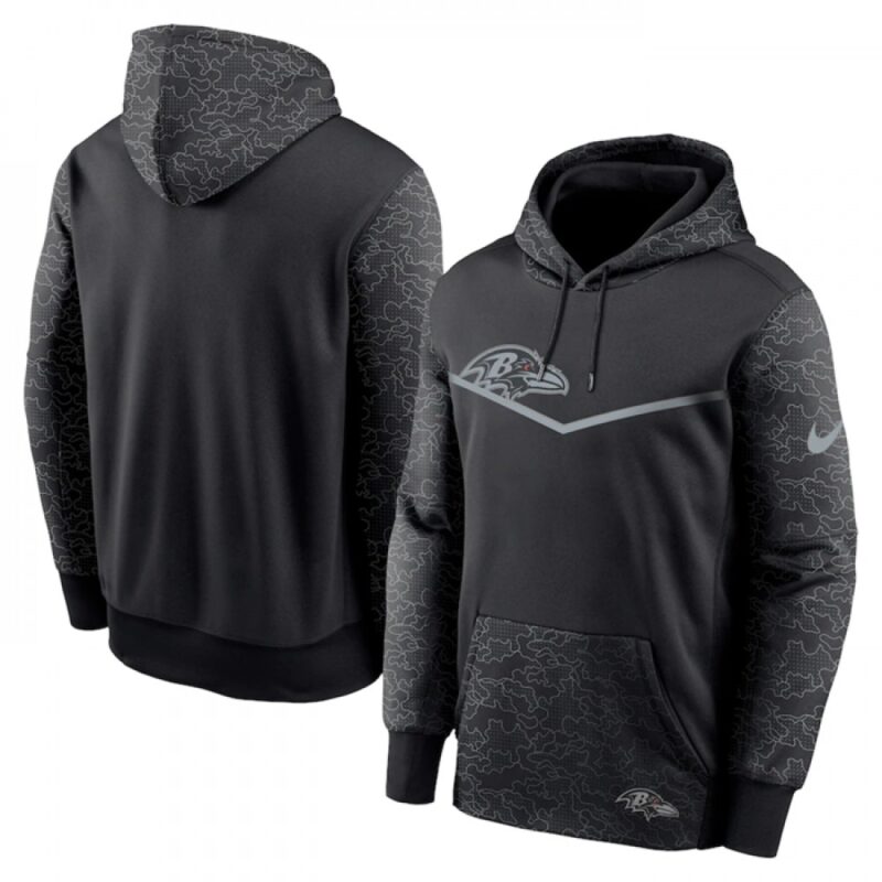 6862b2184d3fa_1 Men's Baltimore Ravens Black Reflective Therma Hoodie
