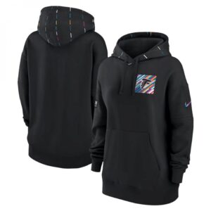 6862b22c99605_1 Women's Atlanta Falcons Black 2023 Crucial Catch Club Pullover Hoodie(Run Small)
