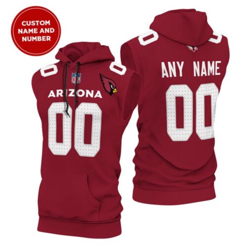 6862b5b27e404_1 Men's Arizona Cardinals Customized Red Limited Edition Sleeveless Hoodie