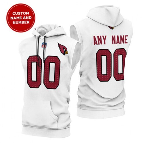6862b5b50a121_1 Men's Arizona Cardinals Customized White Limited Edition Sleeveless Hoodie