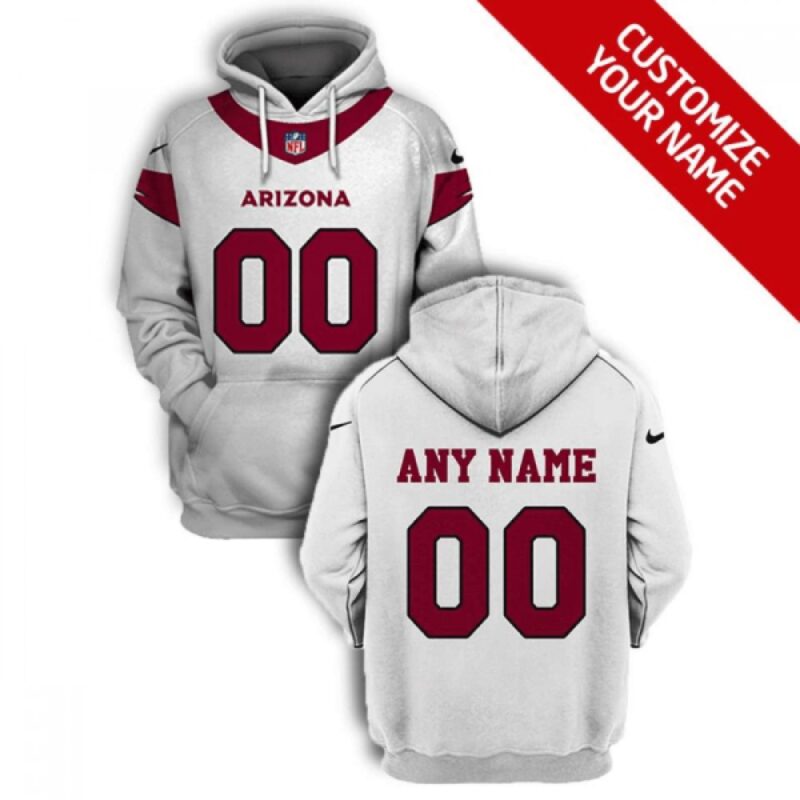 6862b6d409160_1 Men's Arizona Cardinals Active Player Custom 2021 White Pullover Hoodie
