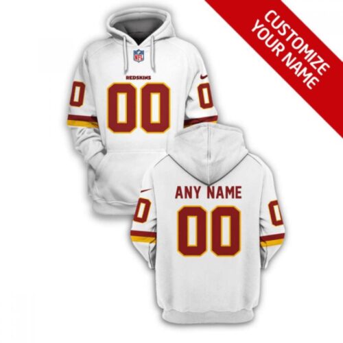 6862b8ec44159_1 Men's Washington Football Team Active Player Custom 2021 White Pullover Hoodie
