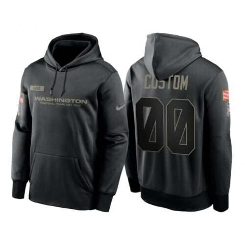 6862ba8855ee7_1 Men's Washington Football Team Customized 2020 Black Salute To Service Sideline Performance Pullover Hoodie