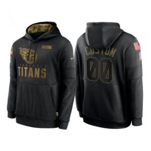 6862bd88a1800_1 Men's Tennessee Titans ACTIVE PLAYER Custom 2020 Black Salute to Service Sideline Performance Pullover Hoodie