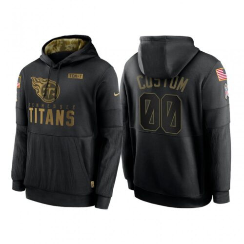 6862bd88a1800_1 Men's Tennessee Titans ACTIVE PLAYER Custom 2020 Black Salute to Service Sideline Performance Pullover Hoodie