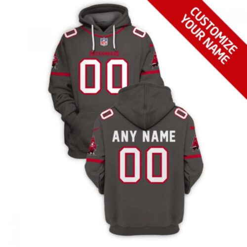 6862bf9bdd158_1 Men's Tampa Bay Buccaneers Active Player Custom 2021 Grey Pullover Hoodie