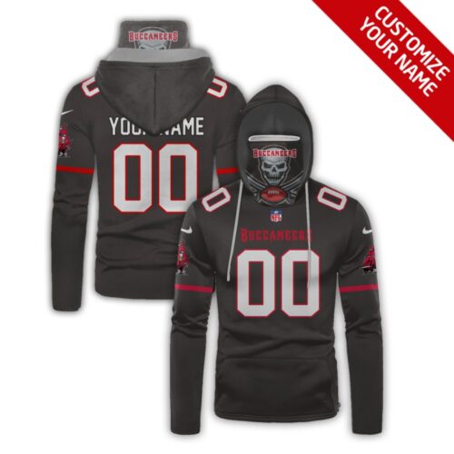 6862bf9e40405_1 Men's Tampa Bay Buccaneers 2020 Grey Customize Hoodie Mask